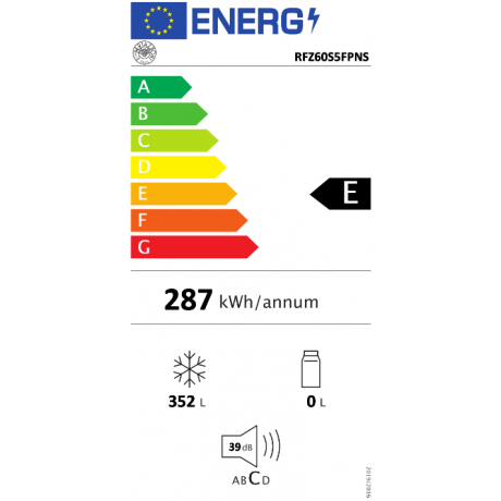 BERTAZZONI RFL6060S5FPNS Εντοιχιζόμενος Ψυγειοκαταψύκτης SideBySide 120cm Λευκό